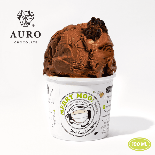 Auro Chocolate x Merry Moo: Dark Chocolate Nibbles - Merry Moo Ice Cream