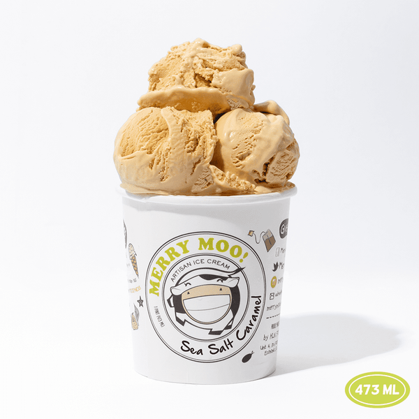 Merry Moo Ice Cream Sea Salt Caramel 473ml