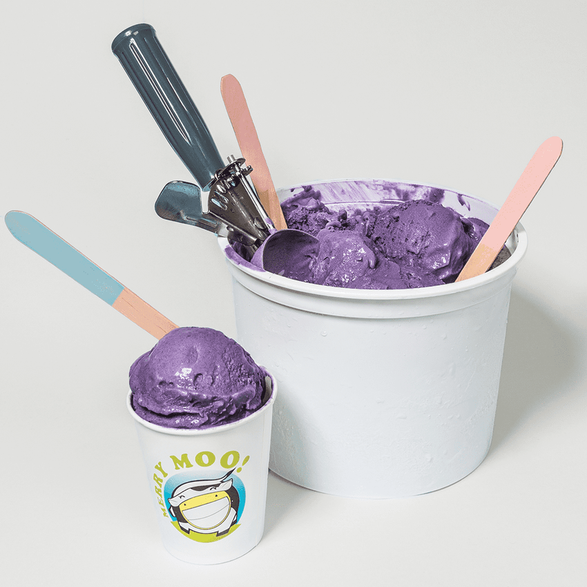 Merry Moo Ice Cream Party Tubs Half Gallon - Premium Flavors - Ube